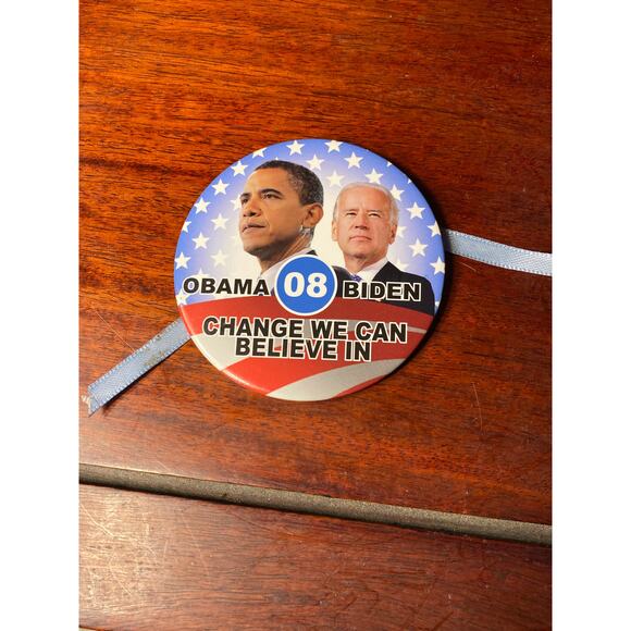 2008 Presidential Campaign Pin back Button Obama - Biden 3 inches Different VGUC - Picture 5 of 9